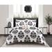 Chic Home Kylee 8 Piece Large Scale Floral Medallion Pattern Print Comforter Set