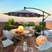 10FT Outdoor Patio Sun Shade Umbrella with Solar Powered LED Light