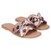 Women's Cuce Chicago Bears Tan Bow Sandals