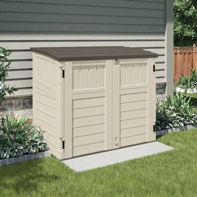 Suncast 34 cu. ft. Vanilla Horizontal Storage Shed BMS2500