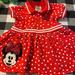 Disney Dresses | Disney Baby Minnie Mouse Dress 9-12 M Red Polka Dot - Varsity Style | Color: Red | Size: 9-12mb