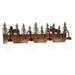 Meyda Lighting Wandering Moose 4-Light Vanity Light, Glass in Green/Black/Brown | 13 H x 35 W x 7.5 D in | Wayfair 29474