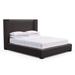 Tandem Arbor Roxborough Shelter Upholstered Bed Genuine Leather in Gray | 52 H x 71.5 W x 92.5 D in | Wayfair 110-11-QUE-15-ST-LE-GH-WE