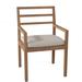 Summer Classics Santa Barbara Patio Dining Armchair w/ Cushions Wood in Brown/Gray | 35 H x 22.5 W x 21.75 D in | Wayfair 27904+C6636455W6455