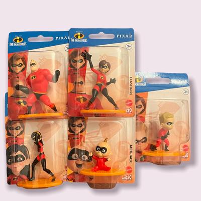 Disney Toys | Disney Pixar The Incredibles Mattel Micro Collection Action Figures Lot Of 5 | Color: Black/Red | Size: Osb