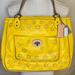 Coach Bags | Coach Poppy Limited Edition Eyelet Medium Leather Chain Tote | Color: Yellow | Size: Os