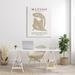 Stupell Industries Neutral Silhouette Modern Woman Matisse Exhibition Text Canvas in White | 36 H x 36 W x 1.5 D in | Wayfair am-146_cn_36x48