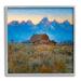 Stupell Industries Countryside Farm Pasture Barn Bold Blue Sunset 12.0 H x 12.0 W x 1.5 D in blue/yellow/brown in Gray Framed | Wayfair