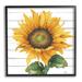 Stupell Industries Yellow Sunflower Blossom Bold Petals Rustic Design by Elizabeth Medley - Print Wood in Brown | 17 H x 17 W x 1.5 D in | Wayfair