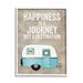 Stupell Industries Happiness Is A Journey Inspirational Adventure Quote - Print Wood in Brown | 30 H x 24 W x 1.5 D in | Wayfair am-493_wfr_24x30