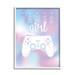 Stupell Industries Gamer Girl Pastel Typography Video Game Controller by Angela Nickeas - Graphic Art Wood in Brown | 20 H x 16 W x 1.5 D in | Wayfair