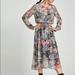 Zara Dresses | Like New - Zara - Printed Midi Dress - Size M | Color: Gray/White | Size: M