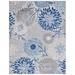 Blue 120 x 0.17 in Area Rug - Ebern Designs Kellems Floral Gray/Navy Indoor/Outdoor Area Rug | 120 W x 0.17 D in | Wayfair