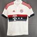 Adidas Tops | Fc Bayern Munchen Soccer Football Jersey Top T White Womens S-M Junior Xl German | Color: Red/White | Size: M