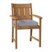 Summer Classics Croquet Teak Patio Dining Armchair w/ Cushions Wood in Brown | 37.75 H x 24.25 W x 27 D in | Wayfair 28304+C0306343W6343