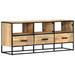 17 Stories TV Stand TV Unit Sideboard Home TV Console Media Unit Wood Wood/Metal in Red/Brown | 17.7 H in | Wayfair