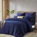 Red Barrel Studio® Microfiber Reversible Comforter Set Polyester/Polyfill/Microfiber in Blue | Queen Comforter + 2 Queen Shams | Wayfair