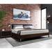 Gracie Oaks Lipscomb Dark Walnut & Faux Concrete Bed Wood in Brown | 50 H x 86 W x 87 D in | Wayfair 0C5867BA97E34B7B863C623A64D3DDBE