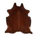 White 84 x 72 x 0.25 in Indoor Area Rug - Foundry Select Belvia Handmade Cowhide Novelty 6' x 7' Cowhide Area Rug in Dark Brown/Cowhide, | Wayfair