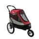 Petique Large Dog Pram - Dog Stroller - Dog Pushchair - Pet Stroller - Dog Buggy - Pet Pram - 3 Wheels Ventilated Safety Belt Travel Carriage - Dog Trolley for Large/Medium Dogs and Cats UK (Red)