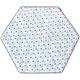 Hexagon Playpen Mattress, Baby 6 Panel Playmat Fit Hiccapop 53" PlayPod, Regalo Play Yard, Graco Traveler Playard, White, Lovely Planet Hexagon Mat