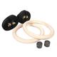 CCLIFE Gymnastikringe Gym Ringe Holz Fitness Trainingsringe Turnringe Olympische Gymnastic Rings fitnessringe Holzringe, Farbe:Gymnastikringe Holz