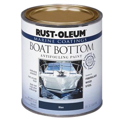 Rust-Oleum Satin Marine Boat Antifouling Paint, Blue, 1 Qt. - 1 Each