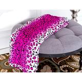 Super Soft Micro Plush Flannel Bed Leopard Skin Print Blanket