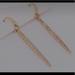 Michael Kors Jewelry | Designer Michael Kors Gold Pave Swarovski Crystal Long Bar Dangle Earrings | Color: Gold | Size: 2”L