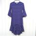 Lularoe Dresses | 2/$25 Nwt Lularoe Maurine Stripe Dress | Color: Blue/Purple | Size: Xxs