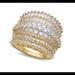 Giani Bernini Jewelry | Cubic Zirconia Multi Row Princess, Baguette & Pave Band In 18k Gold Over S Size6 | Color: Gold | Size: 6