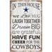 Dallas Cowboys 11'' x 19'' Team In This House Sign