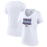 Women's Fanatics Branded White Colorado Avalanche 2022 Stanley Cup Champions Saucer Pass V-Neck T-Shirt