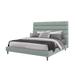 Interlude Channel Bed Chenille in Blue | 60 H x 68 W x 91 D in | Wayfair 199511-54