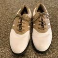 Adidas Shoes | Adidas Golf Shoes Men’s 8.5 | Color: Tan/White | Size: 8.5
