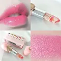 Rouge à Lèvres Hydratant Transparent en Gelée de Fleurs Baume de Maquillage Étanche Outil