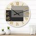 Designart 'Minimal Late 20S Geometric Monochrome Aesthetics I' Mid-Century Modern wall clock