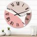 Designart 'Minimal Botanical Design With Pastel Organic Shapes I' Mid-Century Modern wall clock