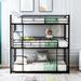 Modern Twin Size Triple Metal Bunk Bed with Ladders