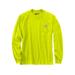 Carhartt Men's Loose Fit Heavyweight Long Sleeve Pocket T-Shirt, Brite Lime SKU - 962539