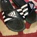 Adidas Shoes | Adidas Slides Size 9 Womens Great Condition | Color: Black/White | Size: 9