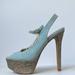 Jessica Simpson Shoes | Jessica Simpson Js-Eddy Powder Blue Kidssuede Strap Stiletto Heel Size 6.5m | Color: Blue/Cream | Size: 6.5