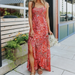 Free People Dresses | Free People Intimately Forever Yourssmocked Slip Dress Red Floral Maxidress | Color: Pink/Red | Size: S