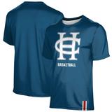 Men's ProSphere Blue Hanover Panthers Basketball Logo Stripe T-Shirt