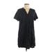 H&M Casual Dress - Shift: Black Grid Dresses - Women's Size 4