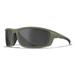 Wiley X WX Grid Sunglasses Matte Utility Green Frame Captivate Pol Grey Lens CCGRD08