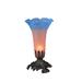 "8""H Pink/Blue Pond Lily Accent Lamp - Meyda Lighting 11311"