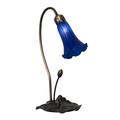 "16"" High Blue Pond Lily Accent Lamp - Meyda Lighting 13739"