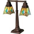 "19.5""H Mackintosh Leaf 2 Arm Desk Lamp - Meyda Lighting 24284"