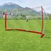 Himimi Portable Soccer Goal Net Training Set Metal/Fabric in Red | 72 H x 144 W x 38.4 D in | Wayfair US01+WWMA005432_R
